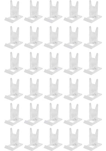 30PCS Tepsi Rafı Temizlik Stand Çerçeve Tutucu Stand Plastik Açık Plakalar Tutucu Metal Braketler Açık Ekran Rafı (Yurt Dışından)