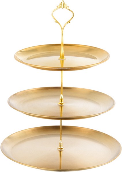 Pasta Standı Paslanmaz Çelik Katmanlı Cupcake Stant 3 Katman Tepsisi Tablo Masa Kulesi Kek Plakaları Tatlı Tutucu Parti (Yurt Dışından)