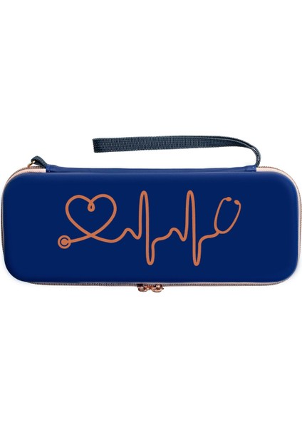 Stetoskop Saklama Kutusu Eva Taşınabilir Seyahat Taşıma Çantası, Sabit Sürücü, Kalem, Tıbbi Organizatör Mavi (Yurt Dışından)