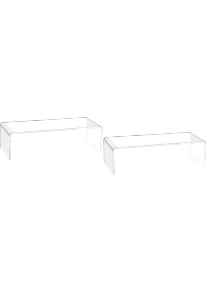 2 Pcs Akrilik Ekran Standları Akrilik Yükselticiler Tatlı Tablo Ekran Seti Dikdörtgen Net Ekran Stand Yükselticisi Ekran Için (Yurt Dışından)