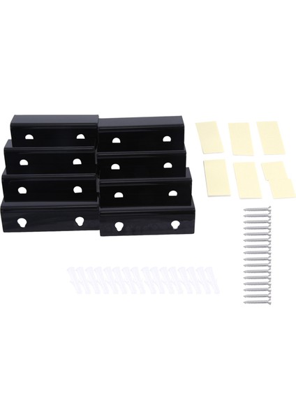 Siyah Vinil Kayıt Raf Duvarı Montaj 8 Paket, Vinil Tutucu Duvar, Akrilik Albüm Kayıt Tutucu Ekran (Yurt Dışından)