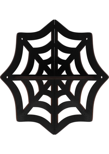 Örümcek Ağ Yüzen Köşe Rafı Gotik Cadılar Bayramı Dekorasyon Duvar Asılı Raf Kristal Ekran Raf Ev Duvar Dekor (Yurt Dışından)