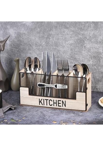 Mutfak Sayaç Tutucu Tutucu Metal Ahşap Steware Organizer ile Eşleştirilmiş Spatula Güvercin Çatal Teşheri, Siyah Bölümler (Yurt Dışından) fiyatları