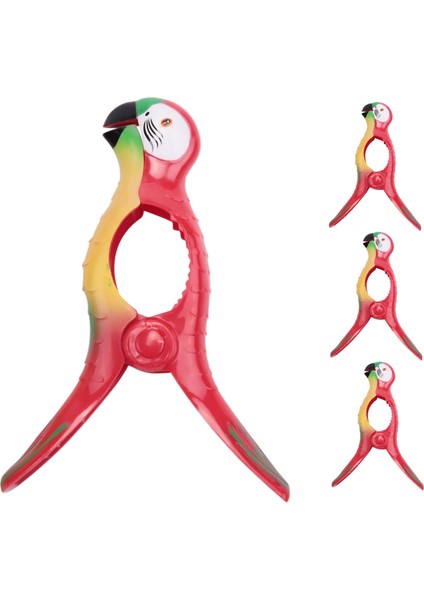 4pcs Sun Loungers, Papaz Kuş Havlu Klipsleri Için Plaj Havlu Klipsleri Büyük Rüzgar Taşına Desenli Pap Toru Kelepçe Tutucu (Yurt Dışından)