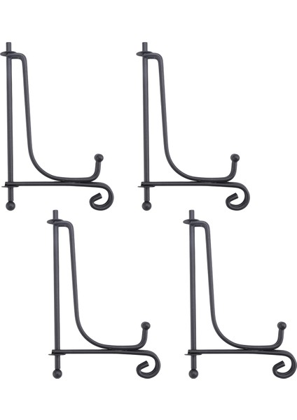 (4 Paket) Demir Ekran Standı, Siyah Demir Şöhret Plaka Ekran Fotoğraf Tutucu Stand, Resim Çerçeveleri, Yemek Kitapları, Dekoratif Tabaklar, Tabletler ve Sanat 4 Inç Görüntüler (Yurt Dışından)