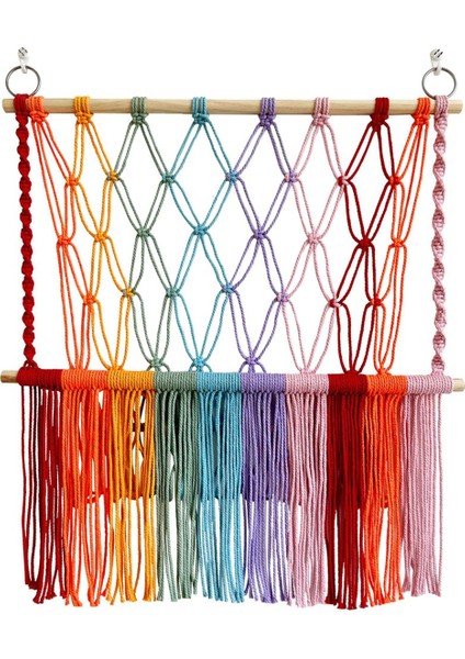 Doldurulmuş Hammock Goblen Uzay Tasarrufu Boho Macrame Duvar Asma El Dokumalı Peluş Peluş Oyuncak Tutucu Oyun Odası Dekoru, A (Yurt Dışından)