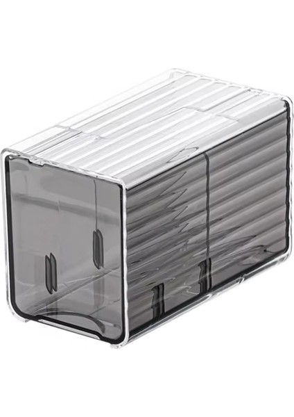 Duvara Monte Pamuklu Ped ve Swab Organizatör Kutusu, Punch-Free Şeffaf Plastik Kozmetik Depolama Kabı Çekmeceli B (Yurt Dışından)