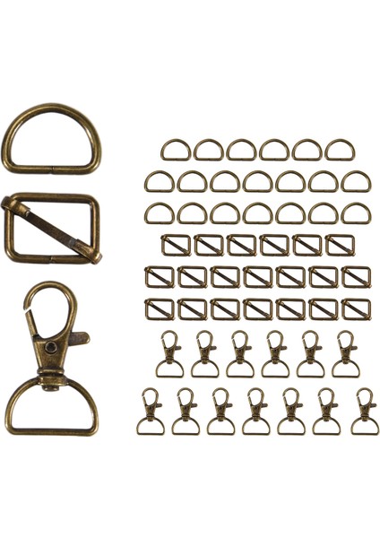56PCS Anahtar Zincir Kancaları D Halkaları ile Çanta Seti Çanta Donanımı, Kordon Yapmak Için Kordon Çıtçıt Kancaları Döner Tokatlar (Yurt Dışından)