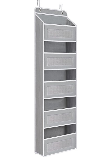 Kapı Organizatör Depolama, 5 Kapasiteli Cepli 5 Raf Asma Kapı Organizatörü, Kapı Organizatörü Gri (Yurt Dışından)