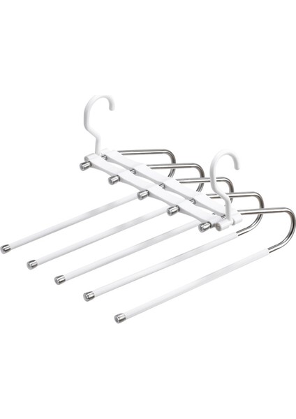 5 Katmanlar Çok Fonksiyonlu Pantolon Askıları Alan Tasarrufu, Pantolon Kot Pantolonlar Için Anti-Slip Metal Askı Pantolonları (Yurt Dışından)