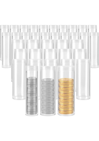 35 Adet Para Tüpleri Çeşitli Boyutlar Para Depolama Tüpleri Temiz Plastik Para Tüpleri Nikel Para Tüpleri (Yurt Dışından)
