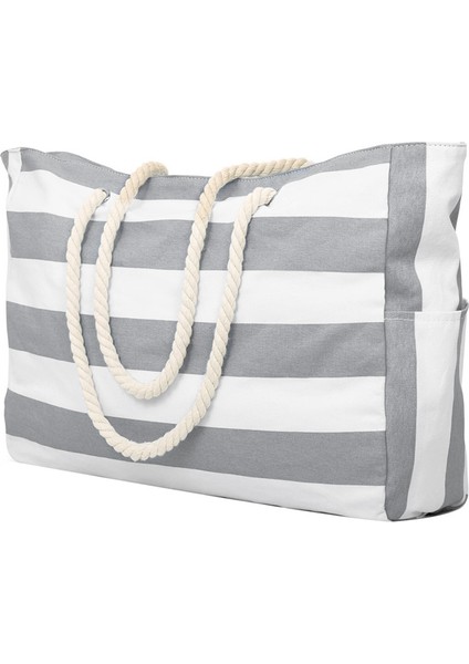 Plaj Çantası, Yüzme Çantası, Su Geçirmez Plaj Çantası, Yüzme Havuzu Çantası, Plaj Çantası, Alışveriş Çantası, Katlanabilir Omuz Çantası Gri (Yurt Dışından)