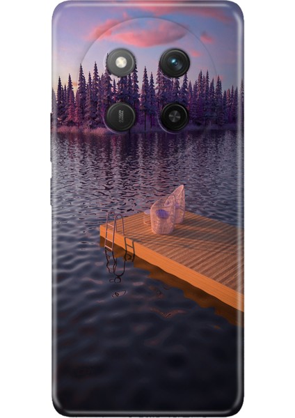 Honor Magic 7 Lite - X9C 5g Kılıf Tema Art Desenli Baskılı Silikon Romantik Rıhtım