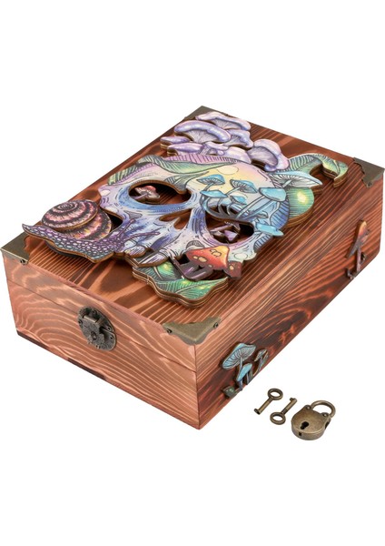 Ahşap Göğüs Depolama Bagaj Vintage Takı Organizatör Kutusu Dekoratif Küpeler Için Ahşap Göğüs Broş Kolye ve Saç Türkçe (Yurt Dışından)