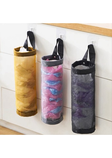 Ev Bakkal Torbası Tutucu Duvar Montaj Plastik Torba Tutucu Dağıtıcı Asılı Depolama Çöp Çöp Torbaları Sarı (Yurt Dışından) indirimleri