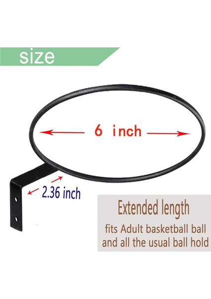 3pcs 6 Inç Top Tutucu Ekran Basketbol Futbol Voleybolu Için Duvar Montajı, Garaj Için Top Depolama, Ekici Pot Tutucu (Yurt Dışından) modelleri