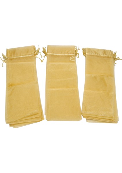 Ambalaj Organza Şarap Torbası, Şeffaf Şişe Şişe Hediye Çantası, Noel Drawstring Elbise ile Şarap Kapağı (Altın, 30 Pcs) (Yurt Dışından)