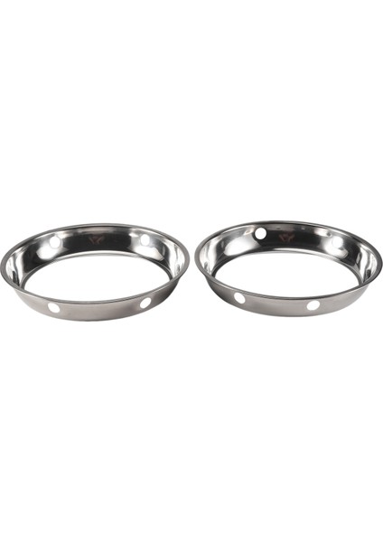 2pcs Paslanmaz Çelik Wok Halkası Metalik Yuvarlak Dip Wok Rafı 10.43X11.8INÇ Evrensel Boy Inç Gaz Sobası Kızartma Tavaları (Yurt Dışından)