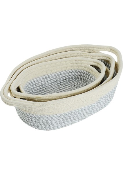 Halat Depolama Sepetleri Seti 3 Organizatör Dokuma Sepet-Taşınabilir Pamuk Kutuları Giysiler Için, Yataklar A (Yurt Dışından)