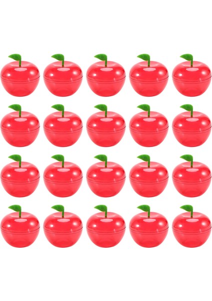 20PCS Düğün Partisi Tercihi Apple Container Oyuncak Dolgulu Plastik Elma Şekli Şeker Kutusu Doğum Günü/düğün Dekorasyonu (Yurt Dışından)