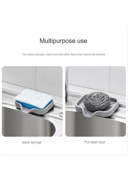 Kendi Drenaj Sabun Çubuğu Tutucu Silikon Mutfak Lavabo Sabun Tabak Tezgahı Organizatör L Beyaz (Yurt Dışından) fırsatları