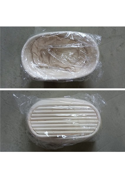 2pcs 25CM/10 Inç Ekmek Sepeti Rattan Prova Sepeti Astar Yuvarlak Oval Meyve Tepsisi Hamur Gıda Saklama Kabı (Yurt Dışından)