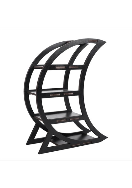 Ahşap Kristal Ekran Rafı, Taş ve Uçucu Yağ Için Kristal Tutucu, Masa Üstü Için Siyah Cadı Dekoratif Raflar (Yurt Dışından)