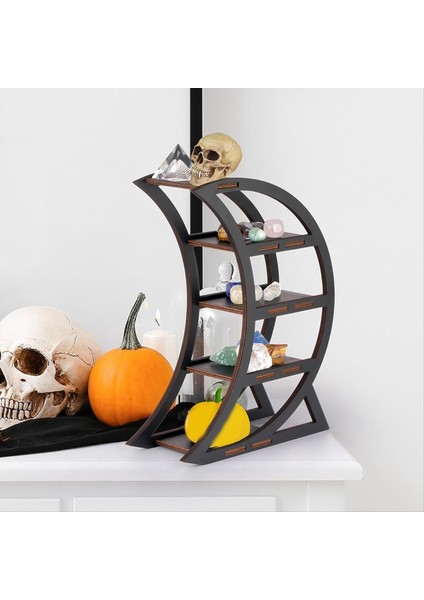 Ahşap Kristal Ekran Rafı, Taş ve Uçucu Yağ Için Kristal Tutucu, Masa Üstü Için Siyah Cadı Dekoratif Raflar (Yurt Dışından) fırsatları