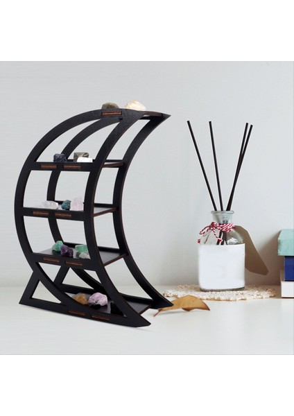 Ahşap Kristal Ekran Rafı, Taş ve Uçucu Yağ Için Kristal Tutucu, Masa Üstü Için Siyah Cadı Dekoratif Raflar (Yurt Dışından) indirimleri