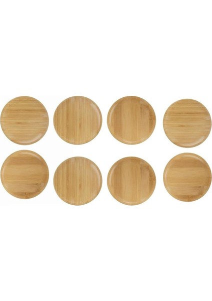 8pcs Şarap Bardağı Charcuterie Topper Cam Charcuterie Tahta Topper Bambu Şarap Cam Topper Bardak Altlık (Yurt Dışından)