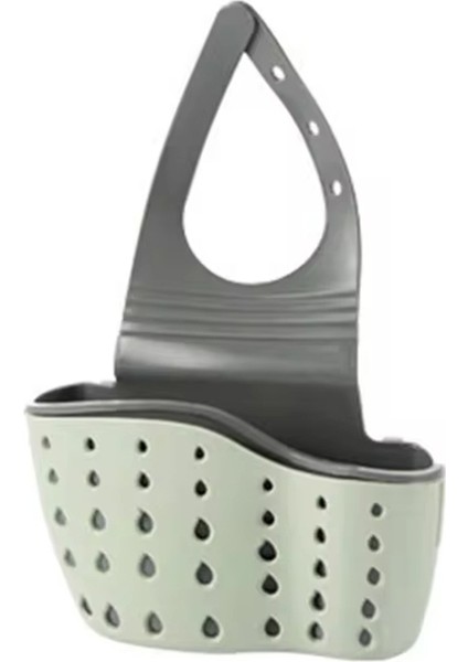 Evde Depolama Sepeti Mutfak Lavabo Raf Ayarlanabilir Sabun Sünger Asılı Sepet Yeşil (Yurt Dışından)