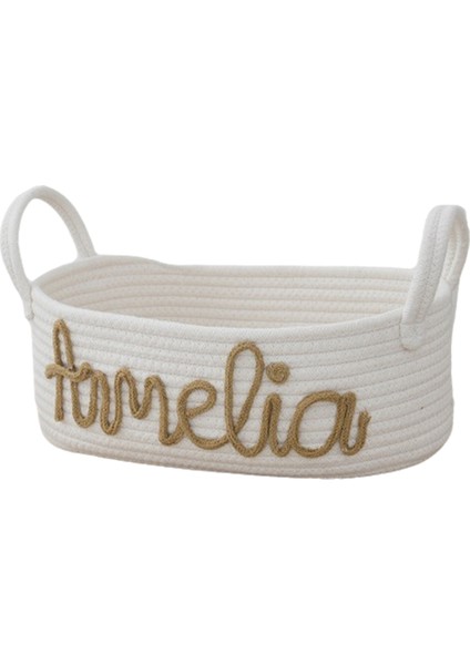 Halk Halkı Halkı Ücreti, Masaüstü Giyim ve Oyuncaklar Kahverengi Kulplu Halat Depolama Sepeti (Yurt Dışından)