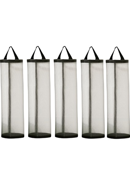 Duvara Monte Çöp Torbası Mutfak Asılı Görsel Depolama Sihri Çukur Çekme Plastik Torba Depolama Çantası Siyah+Gri (Yurt Dışından)