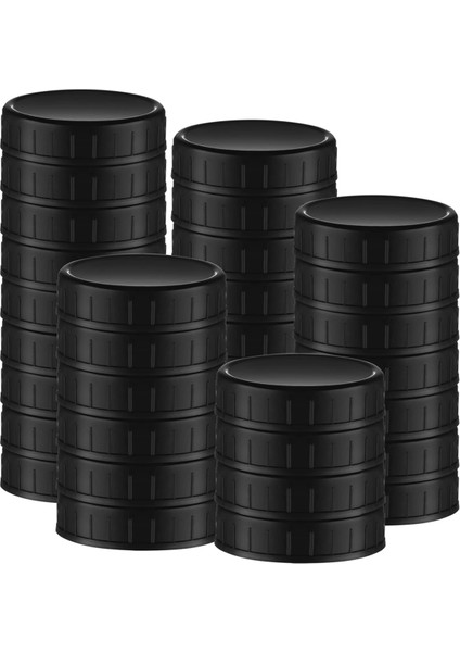 30 Adet Çok Amaçlı Mason Kavanoz Plastik Kapakları (70MM) Kauçuk Contalı - Normal Ağız Konserve Kavanozları Için Mükemmel (Yurt Dışından)