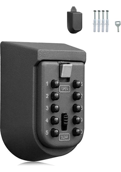 Duvara Monte Anahtar Güvenli Kutu-Hava Durumu Geçirmez 10 Haneli Kombinasyon Kilidi, Ev ve Dış Mekan Kullanımı Için Hırsızlık Önleme Depolama (Yurt Dışından)