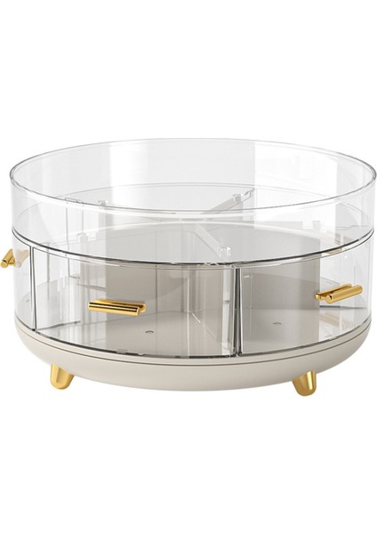 2 Katman Dönen Makyaj Organizatörü Tezgahı, Banyo Organizatörleri ve Depolama, 5 Bölücü ile 360 ​​derece Dönüyor (Yurt Dışından)