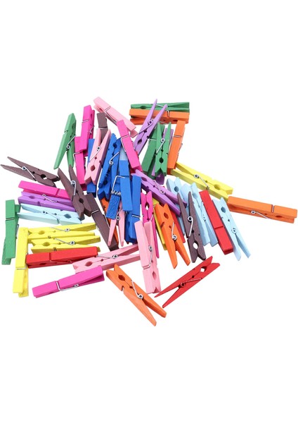 3 Inçlik Büyük Doğal Renkli Ahşap Manzara, 50 Pim Seti, Çeşitli Renkler (Yurt Dışından)