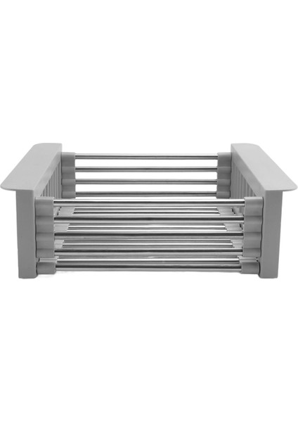 Paslanmaz Çelik Ayarlanabilir Teleskopik Mutfak Ekleme Depolama Organizatörü Lavabo Yemek Kurutma Rafı Sebze Tepsisi Tahliye A (Yurt Dışından)