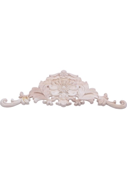 1x Kauçuk Ahşap Oyma Aplike Retro Mobilya Zanaat Dekor 38*15*1.2cm (Yurt Dışından)