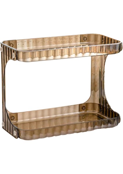 Banyo Depolama Rafı Çift Katmanlı Kozmetik Saklama Kutusu El Yıkama Stand Masaüstü Cilt Bakım Ürünleri Ekran B (Yurt Dışından)