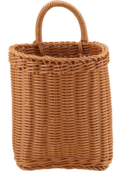 Oturma Odası Için Tutamaklı Dokuma Asılı Sepet ile Mutfak Depolama Sepeti Meyve Sundurucu Organizatör El Dokuma Sepetler L (Yurt Dışından)