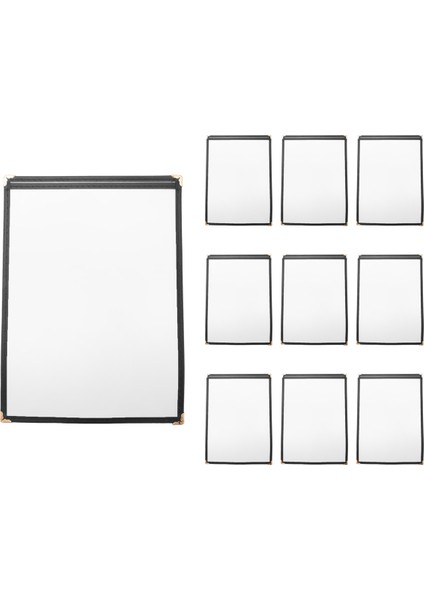 10 Paket Menü Kapağı - Tek Sayfa, 2 Görüntüleme, 8,5 x 11 Inç Kağıt - Restoran Menü Kapakları (Yurt Dışından)