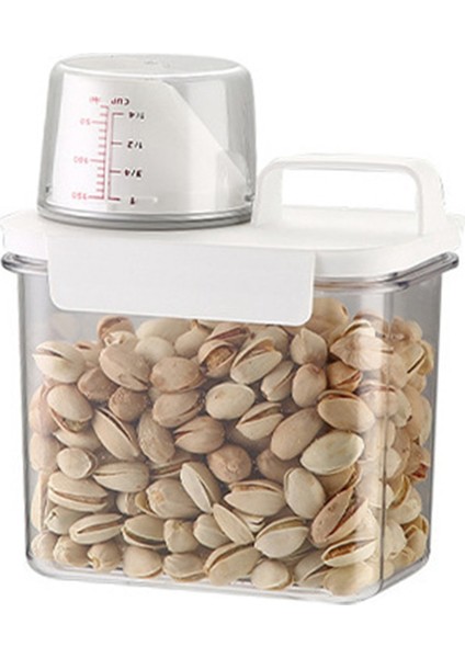 Mühürlü Ev Tahıl Depolama Kutusu, Şeffaf Pirinç Kovası Mutfak Depolama Kavanozu, Makarna Konteyneri, 1100ML (Yurt Dışından)