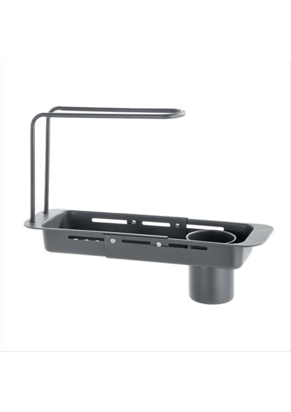 Paslanmaz Çelik Drenaj Rafı Genişletilebilir Sünger Tutucu Mutfak Lavabo Çanağı Için Kurutma Rafı Mutfak Tezgahı A (Yurt Dışından)