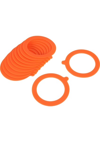 12 Paket Silikon Yedek Conta, Mason Kavanoz Kapakları Için Hava Geçirmez Kauçuk Contalar Halkalar, Sızdıran Canning Silikon, Turuncu (Yurt Dışından)
