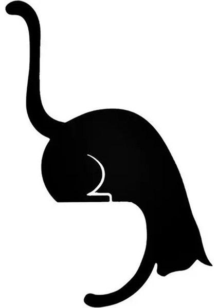 Duvara Monte Anahtar Tutucu Oda Dekor Duvar Anahtar Rafı Tasma Askı Retro Duvara Monte Hayvan Anahtar Kanca Kedi (Yurt Dışından)