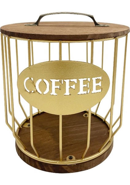 Içi Kahve Kapsül Depolama Sepeti Meyve Kahve Pod Organizatör Home Cafe Hotel Altın (Yurt Dışından)