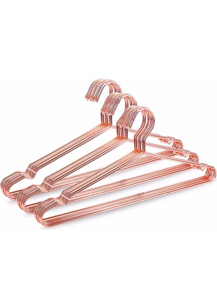 10PCS Gül Bakır Altın Metal Giysiler Gömlek Askı, Oluk, Ağır Hizmet Güçlü Katlar Askı, Takım Elbise Askı Gül Altın (Yurt Dışından)