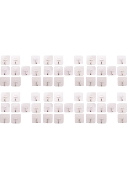 Yapışkan Kancalar Ağır Hizmetkâr Kendi Kendine Yapışkan Kancalar, Mutfaklar Için Şeffaf Yeniden Kullanılabilir Dikişsiz Yapışkan Duvar Kancaları, Banyo (Yurt Dışından)