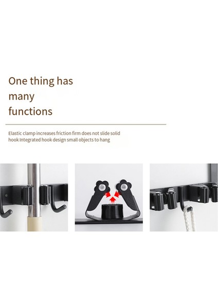 Süpürge Tutucu Kapı Montajı, Kapı Süpürge ve Mop Tutucu 2 Kapı Kancası, Süpürge Askı, Takım Rafı Organizatör (Yurt Dışından)